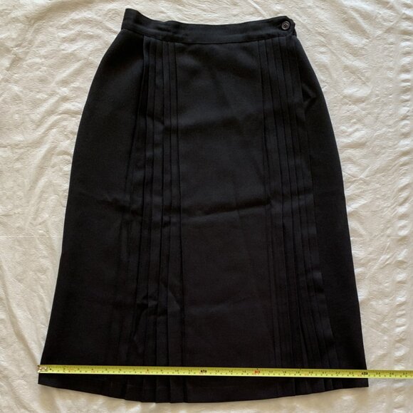 Women's Vintage Pleated Skirt by Fersten - Black - Size 8 - Made in Canada - Picture 8 of 9